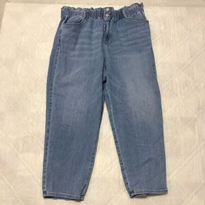 Wonderly paperbag waist blue jeans‎ size 18W